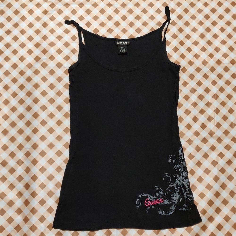 Guess Jeans Black Tank Top